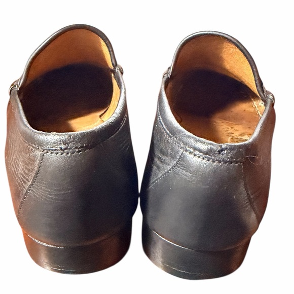 GUCCI MEN'S CURRENT BLACK LEATHER HORSEBIT DETAIL LOAFER'S SHOES size 42 - Picture 12 of 14